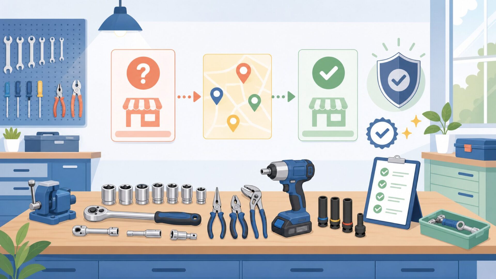 日本でのLaser Toolsの買い方と取扱店を表すイラスト