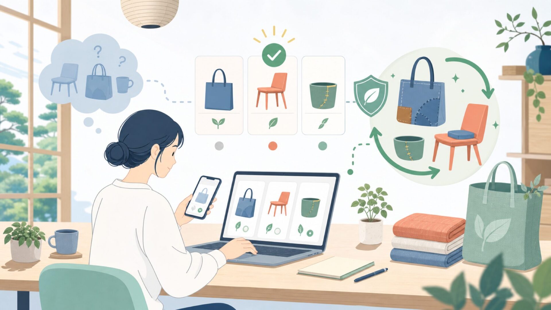 Renameのアップサイクルプロジェクト「Rename X」を表すイラスト