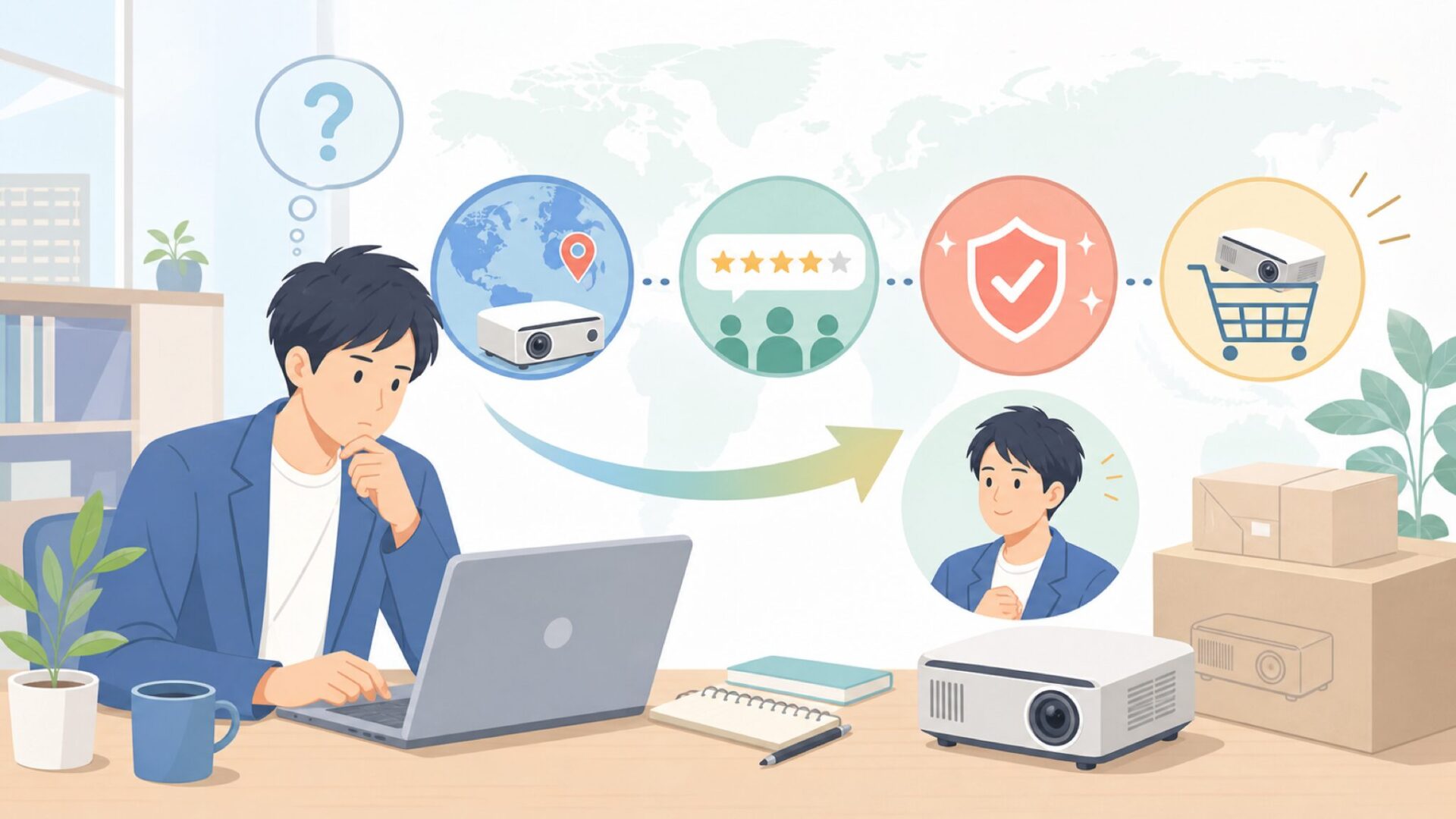 保証とアフターサポートの実態——3年保証は本当に機能するかを表すイラスト