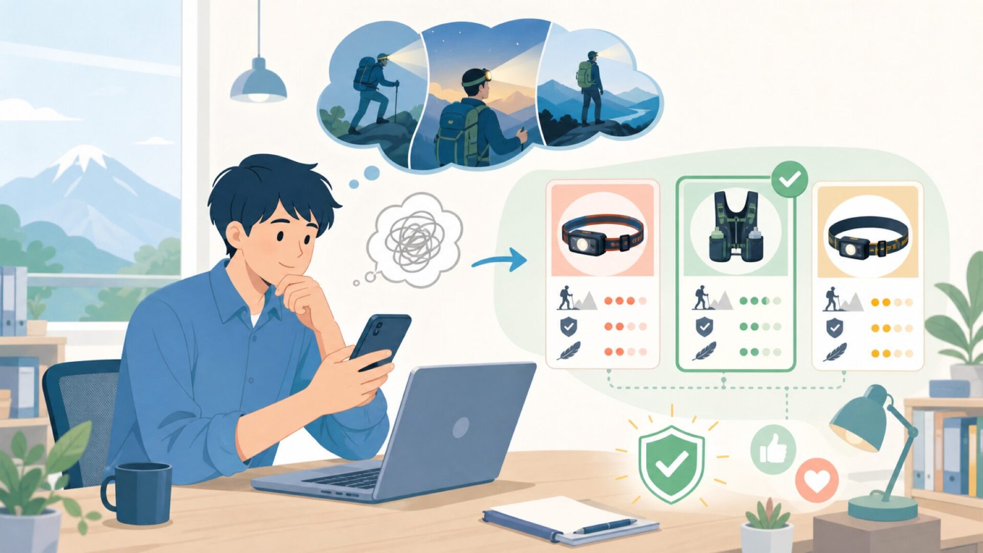 実際に使う登山者が感じるSilvaの実力を表すイラスト