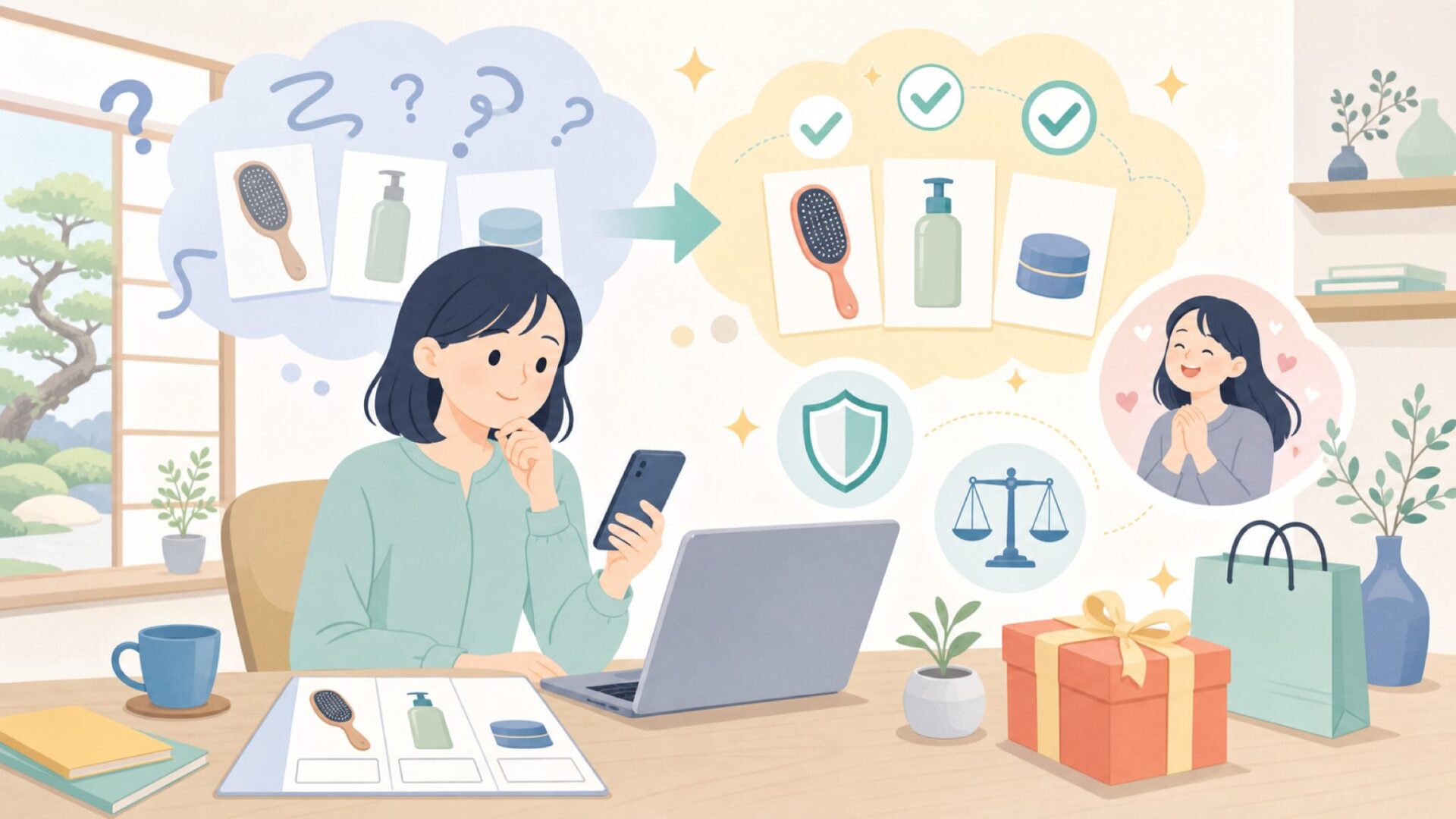 プレゼントにも選ばれるブランド価値 — 贈る前に知っておきたいことを表すイラスト