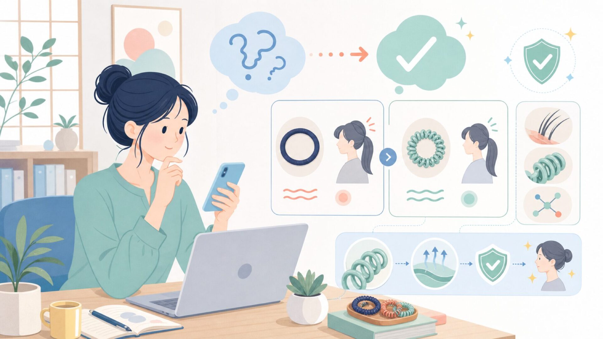 「跡がつきにくい」は本当？機能の信頼性と使いこなし術を表すイラスト