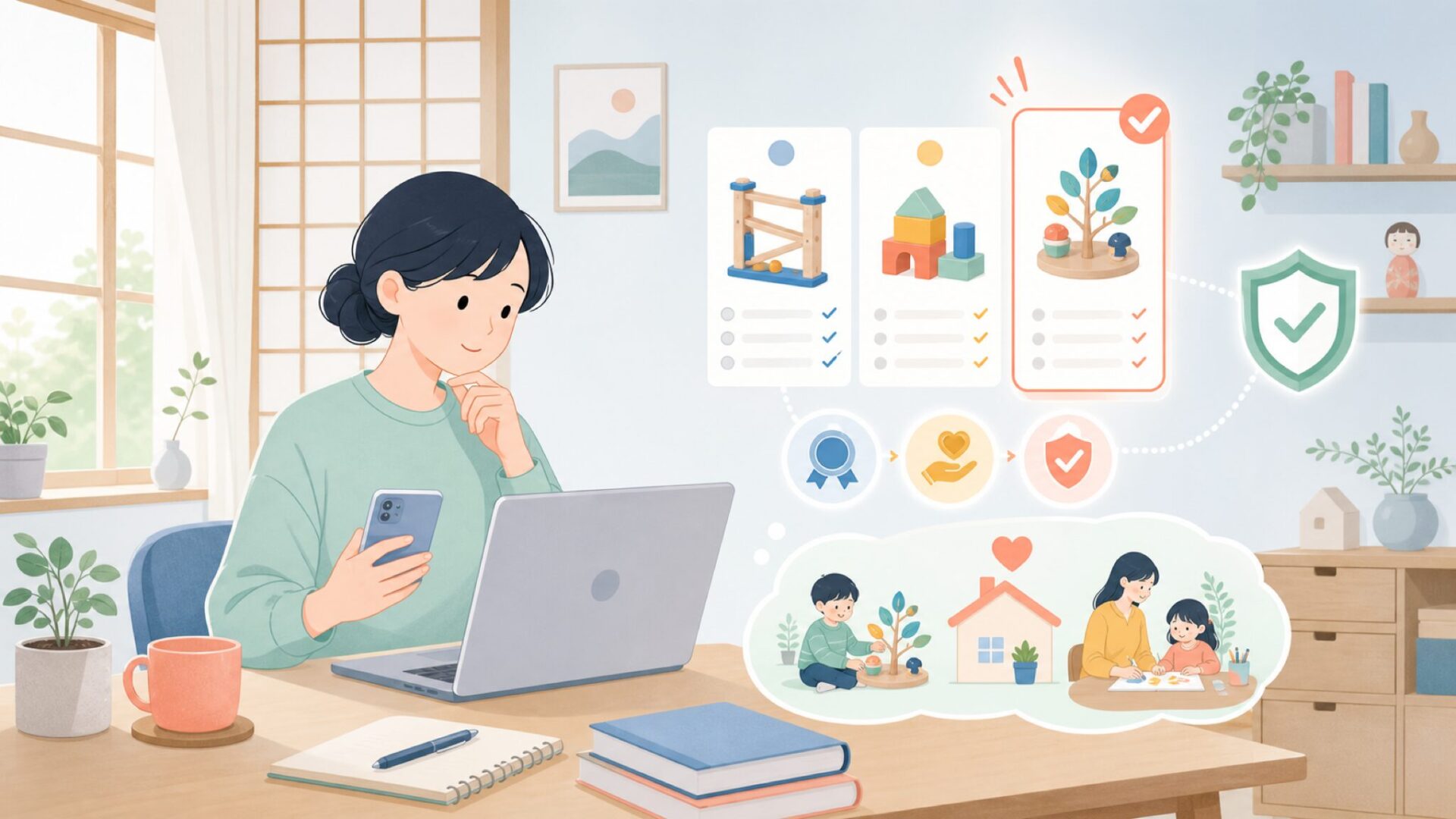 Buki Franceが日本の家庭に選ばれる理由を表すイラスト