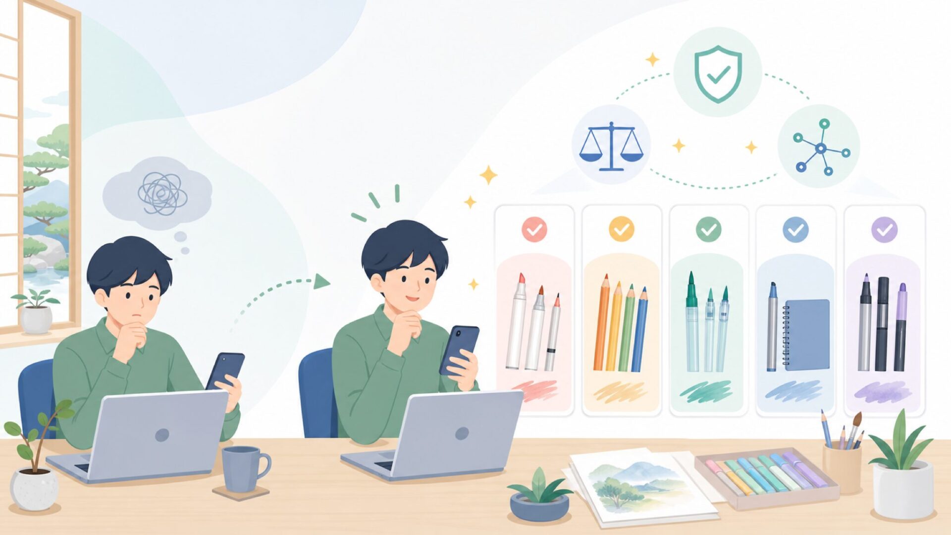 アルコールマーカー以外のOhuhuシリーズを知っておこうを表すイラスト