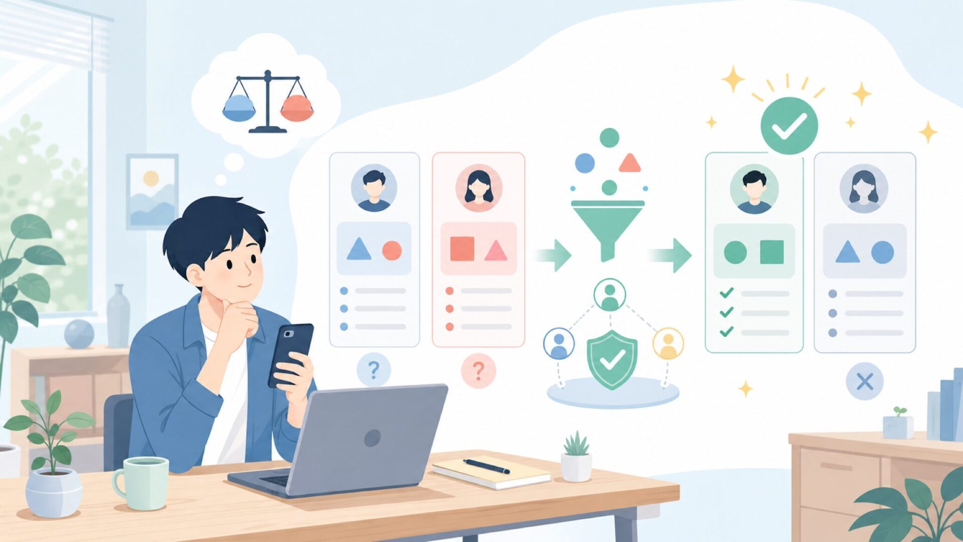 TALIXが向いている人・向かない人を表すイラスト