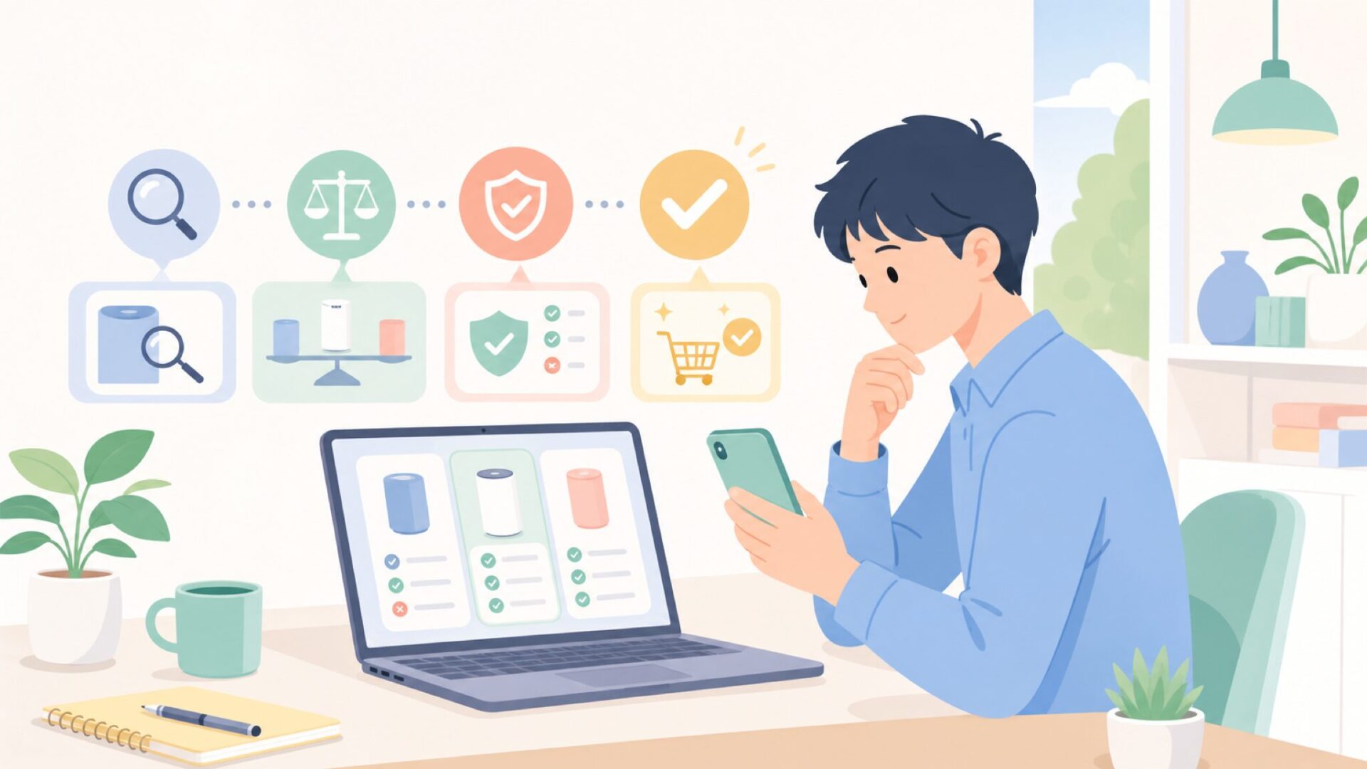 TDWを買う前に必ず確認したい注意点を表すイラスト