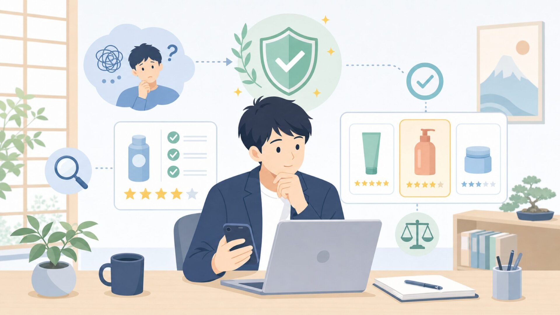 Sbolyを企業信頼度で星評価【当ブログ独自の判断】を表すイラスト