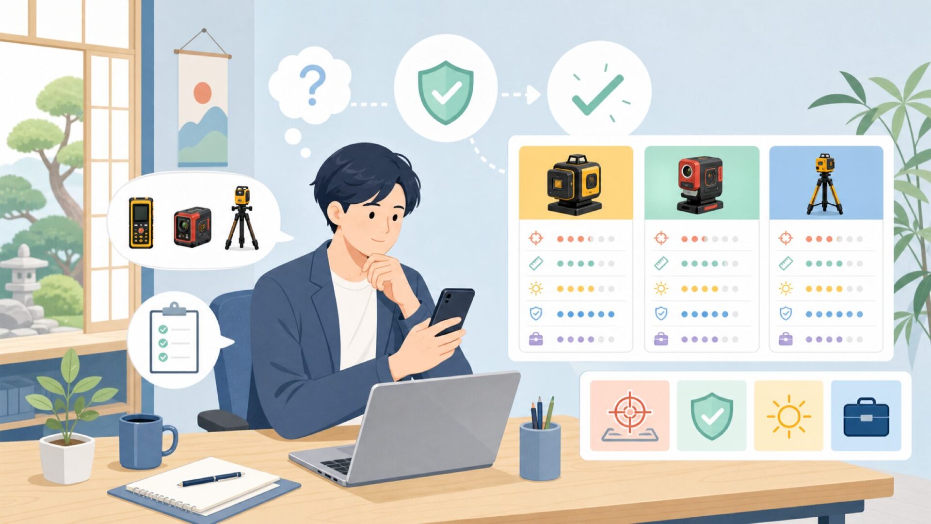 代表製品のスペック詳細を表すイラスト