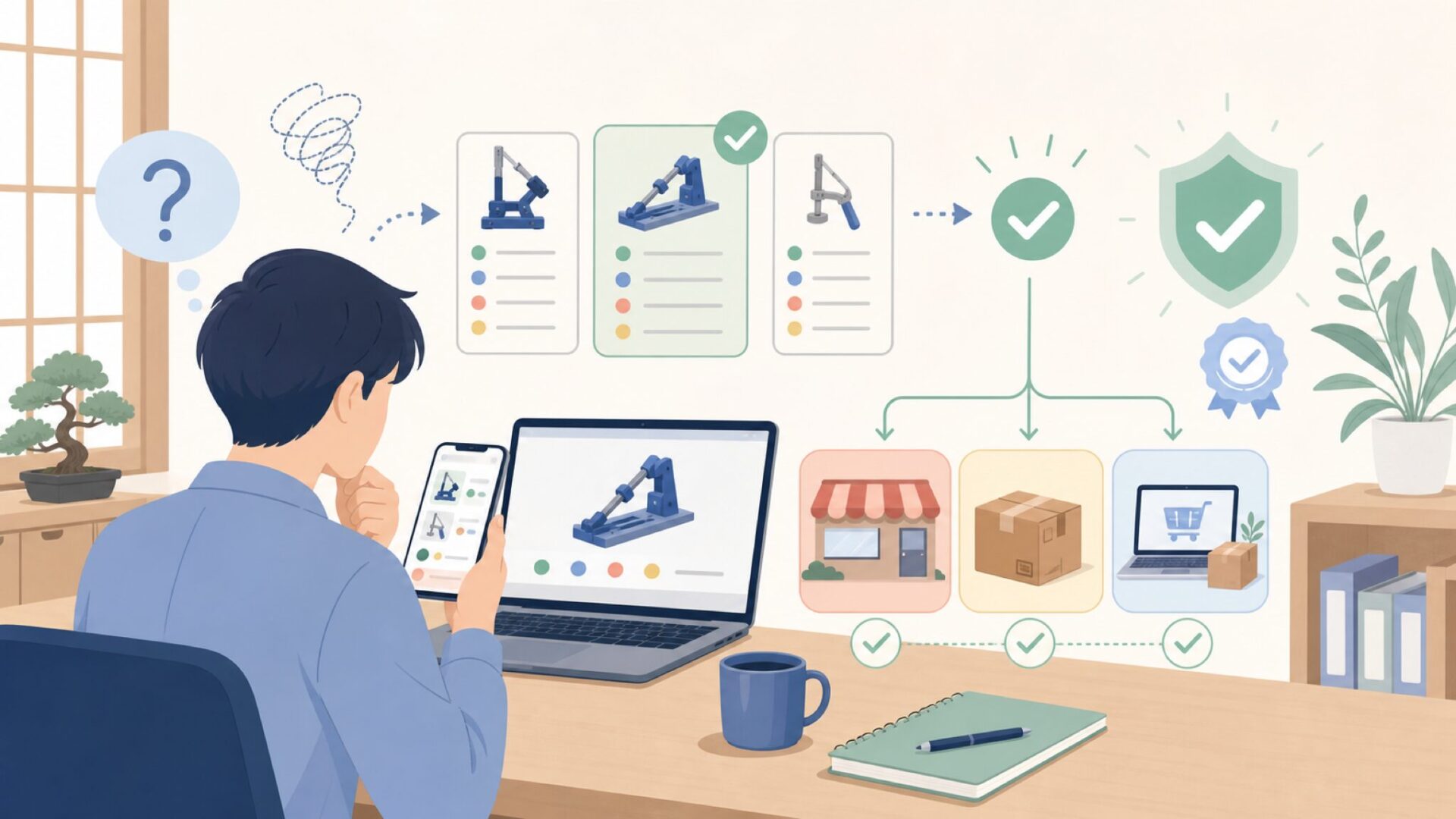 日本でKregを正規に買う方法を表すイラスト