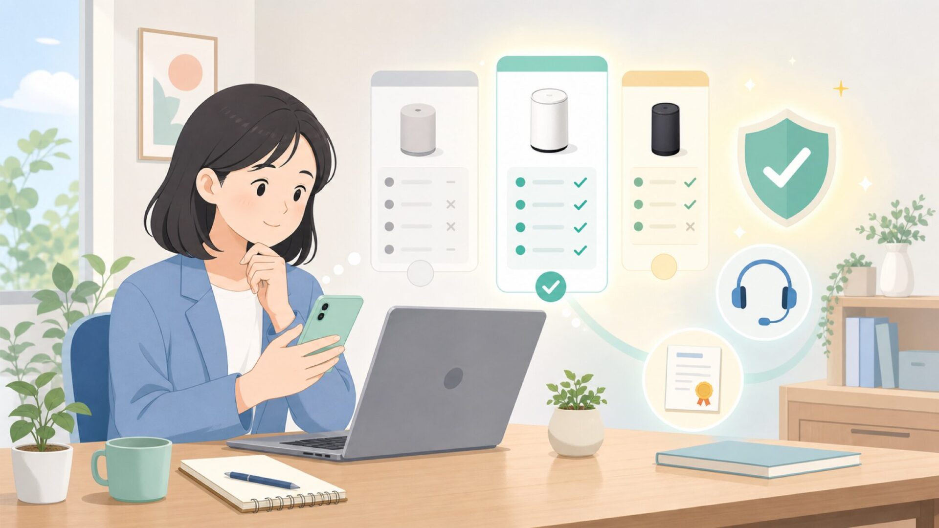 Ginourの安全性と保証・サポートは大丈夫?を表すイラスト