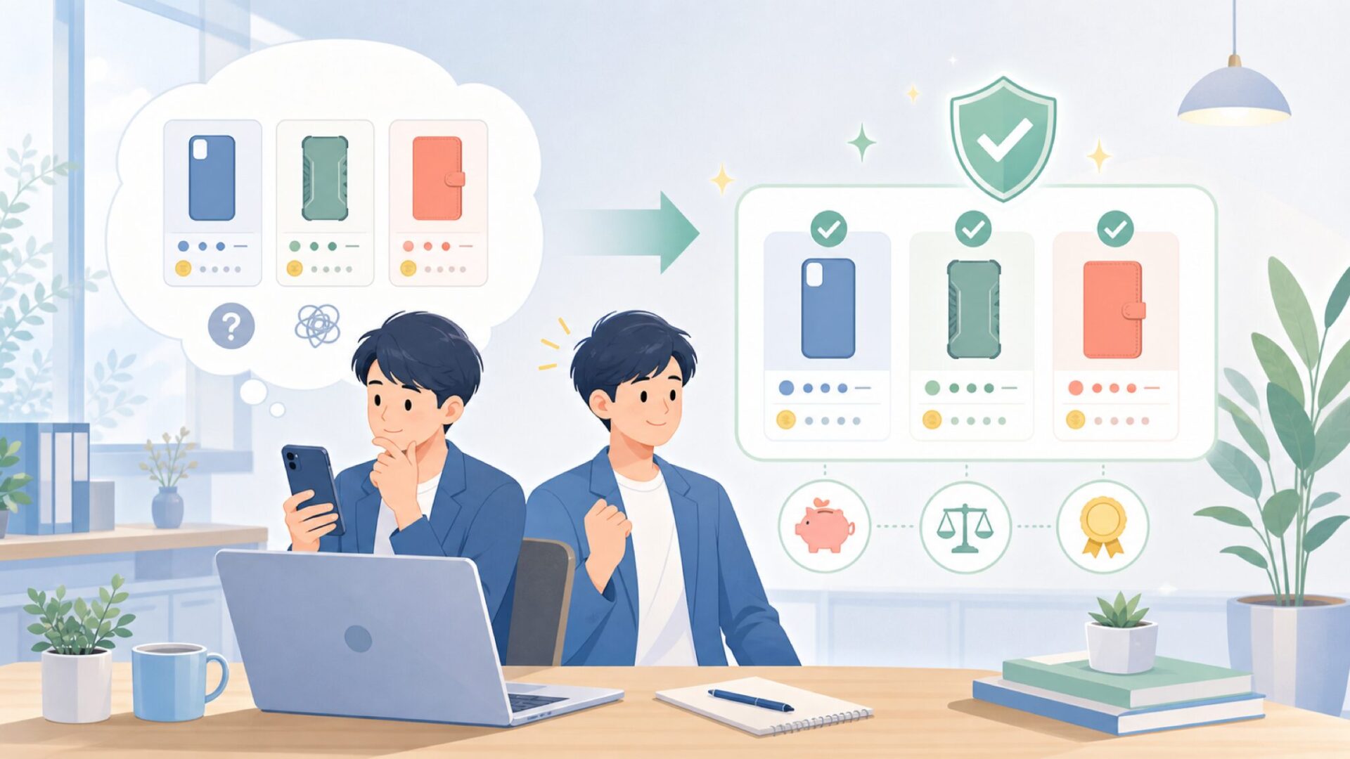 Nillkinを選ぶ理由——コスパ重視派に届けたい結論を表すイラスト