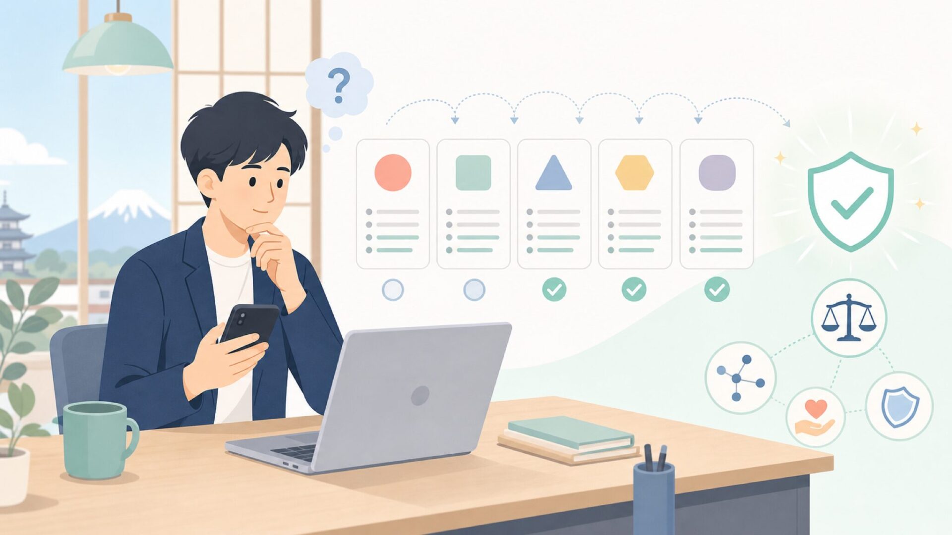 SUGONと主要ブランドを比較してわかる立ち位置を表すイラスト