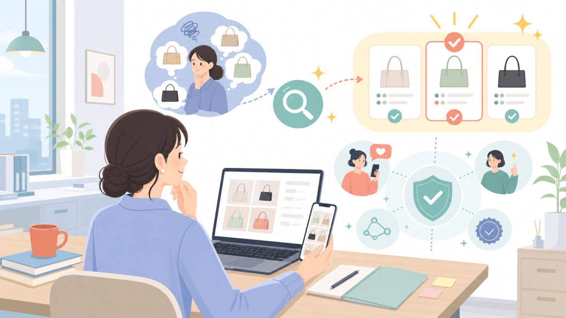 FOLNUAに興味を持ったら確認したい最新情報とSNS活用法を表すイラスト