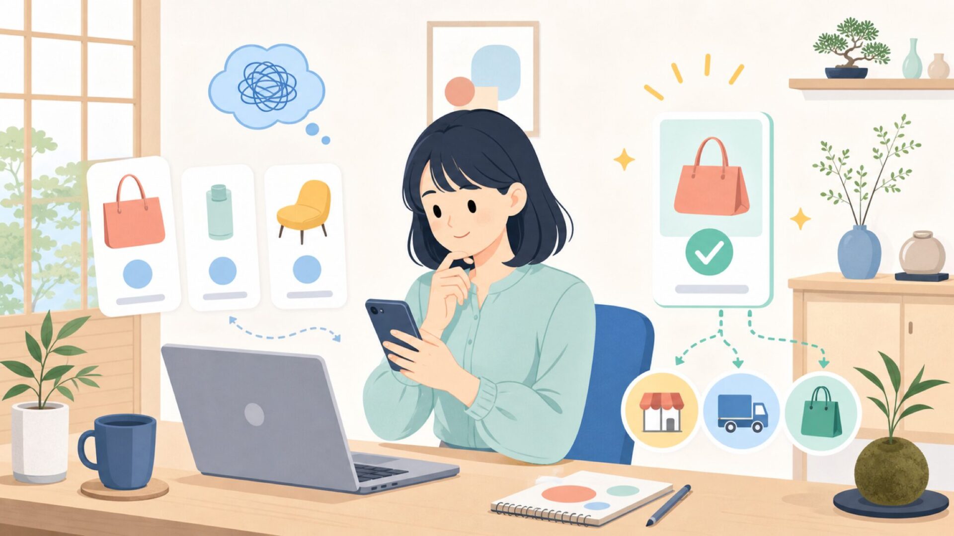 AS2OVはどこで買える？——購入方法と選び方のヒントを表すイラスト
