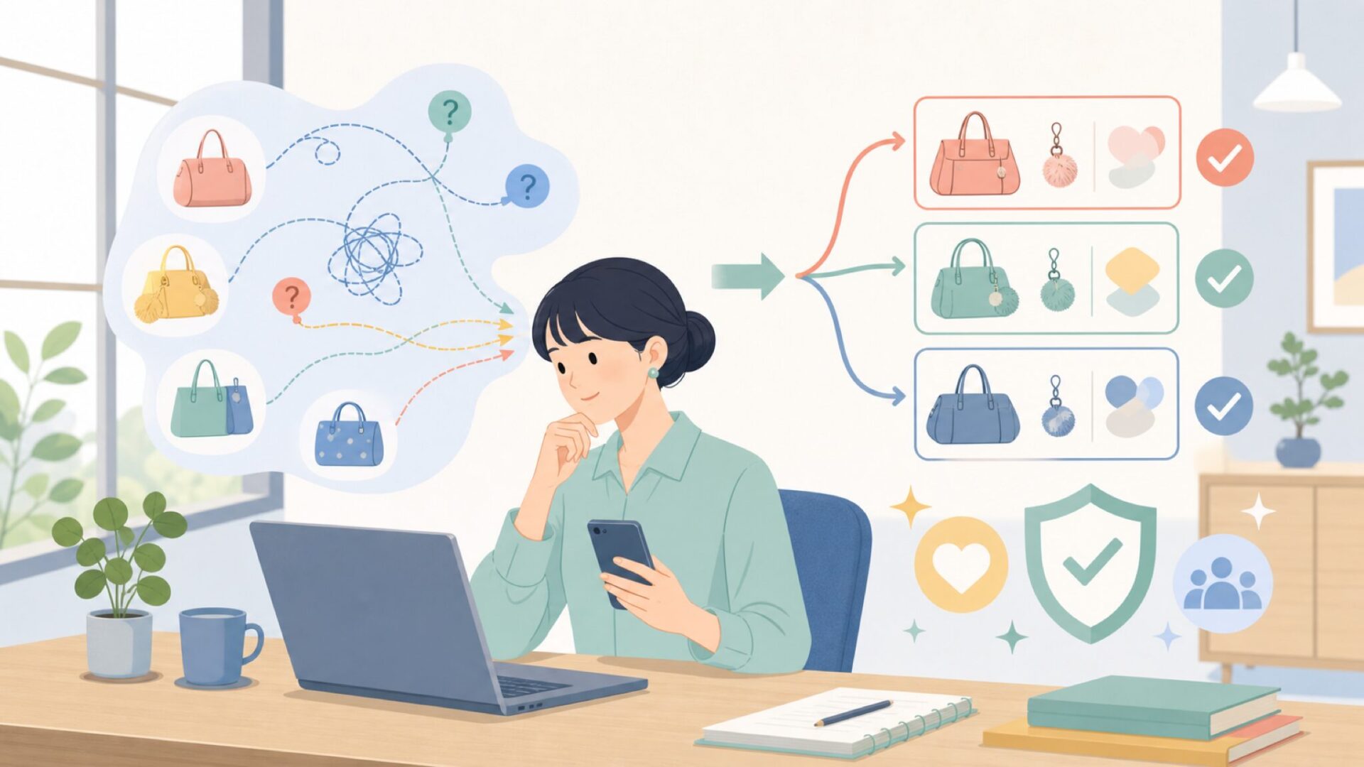 Kiplingのコラボレーションと最新トレンドを表すイラスト