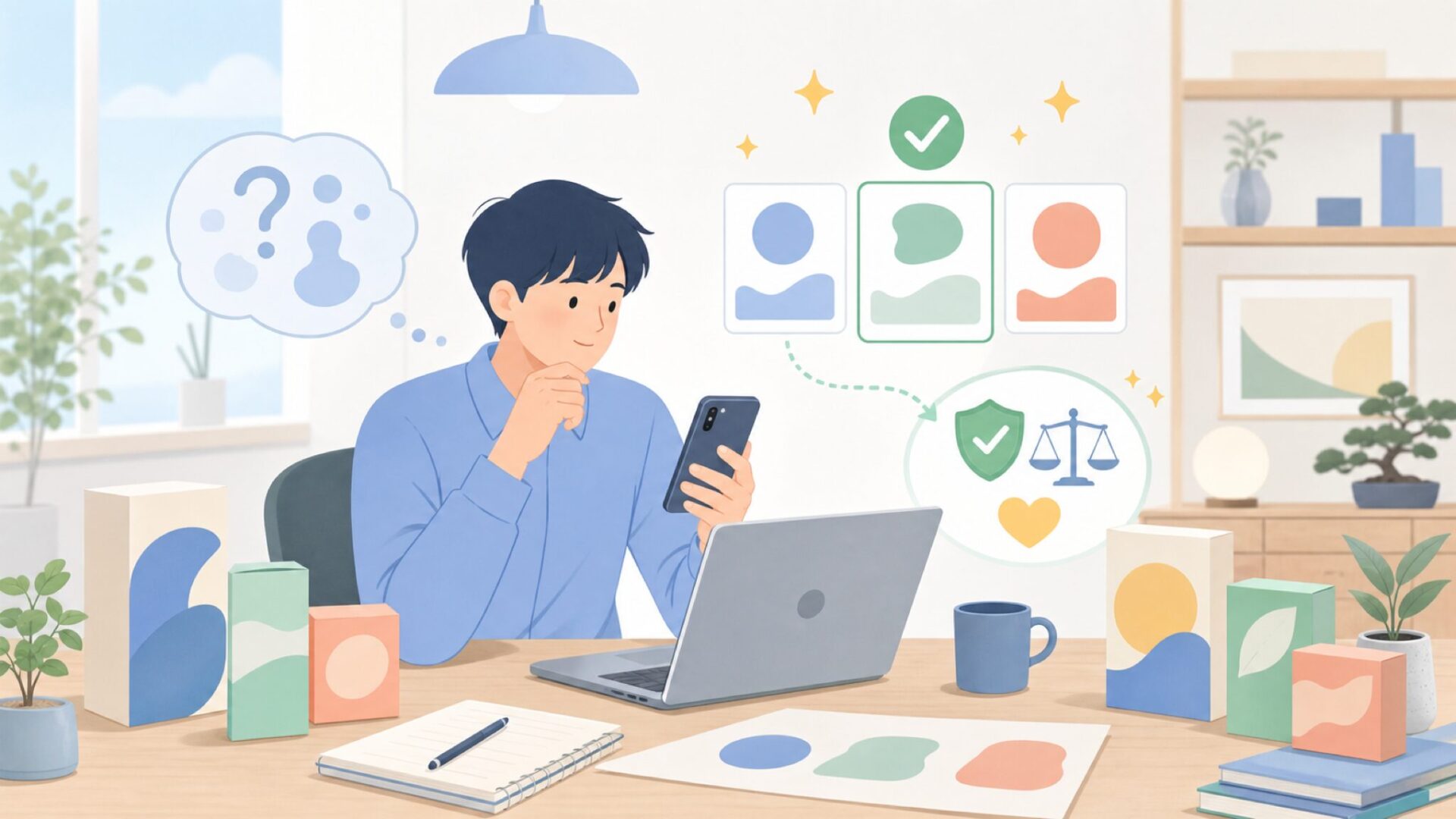 ロゴとパッケージアートが語るブランドの個性を表すイラスト