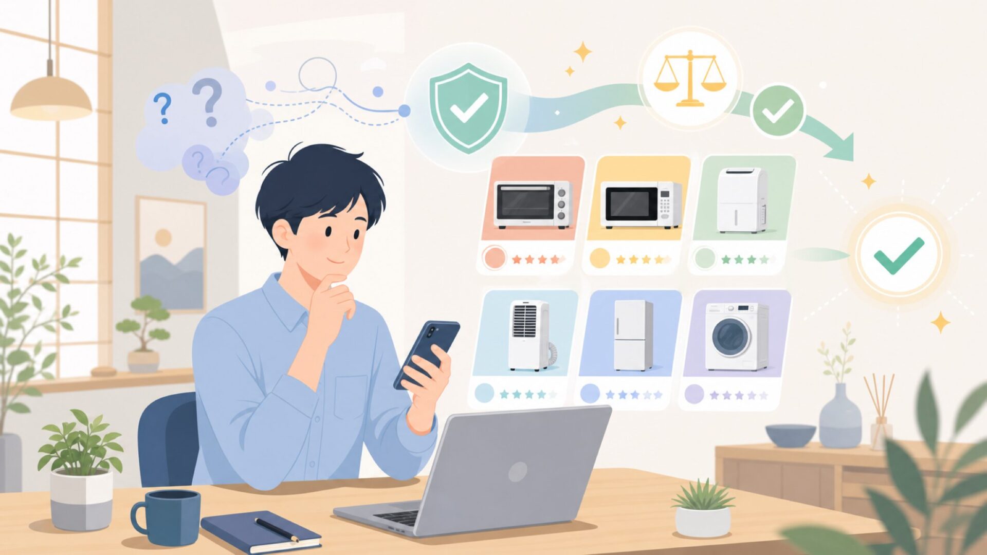 COMFEEオーブントースター・その他製品の評判を表すイラスト