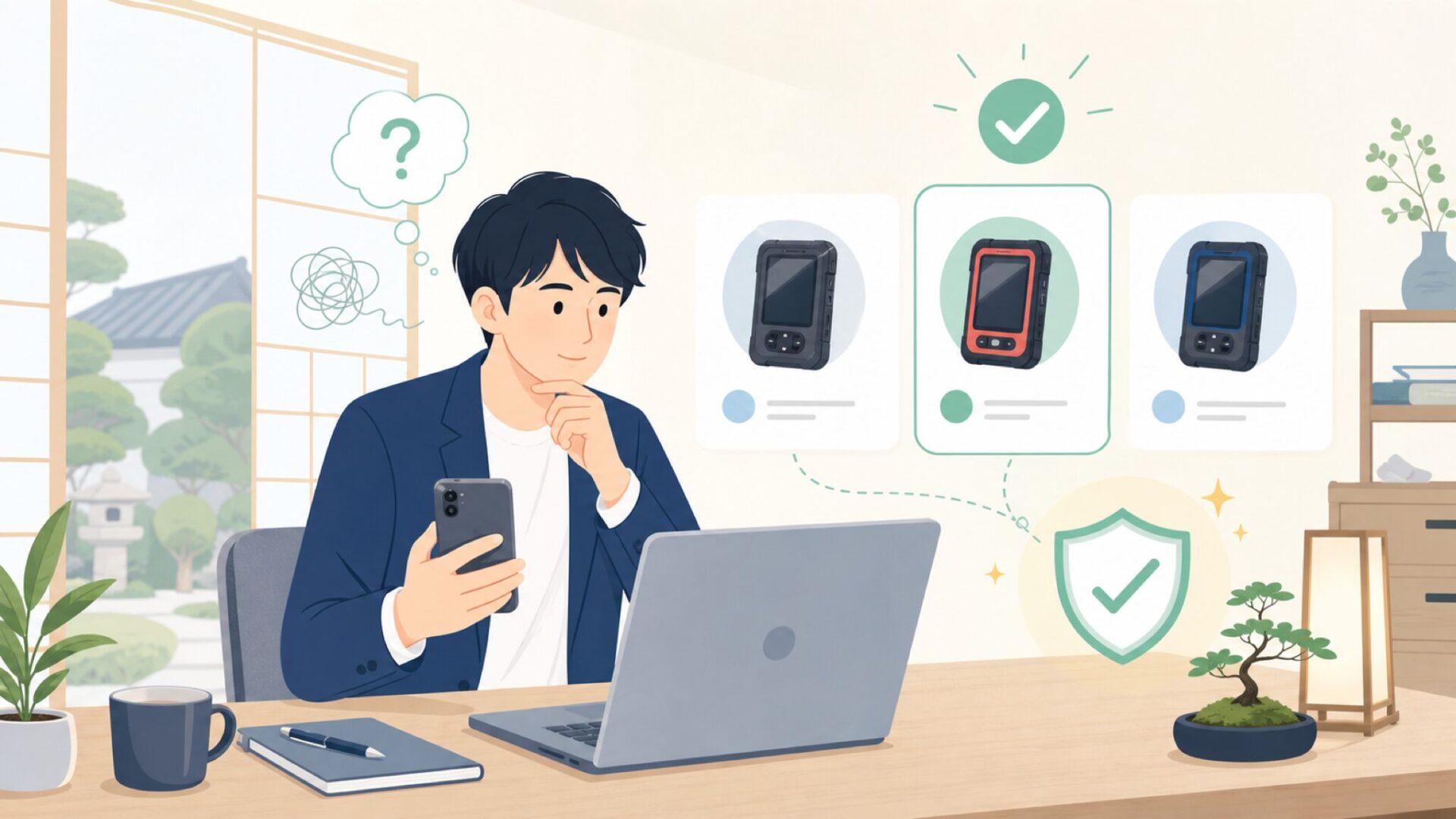 MUCARと似たブランドを比較して選ぶを表すイラスト