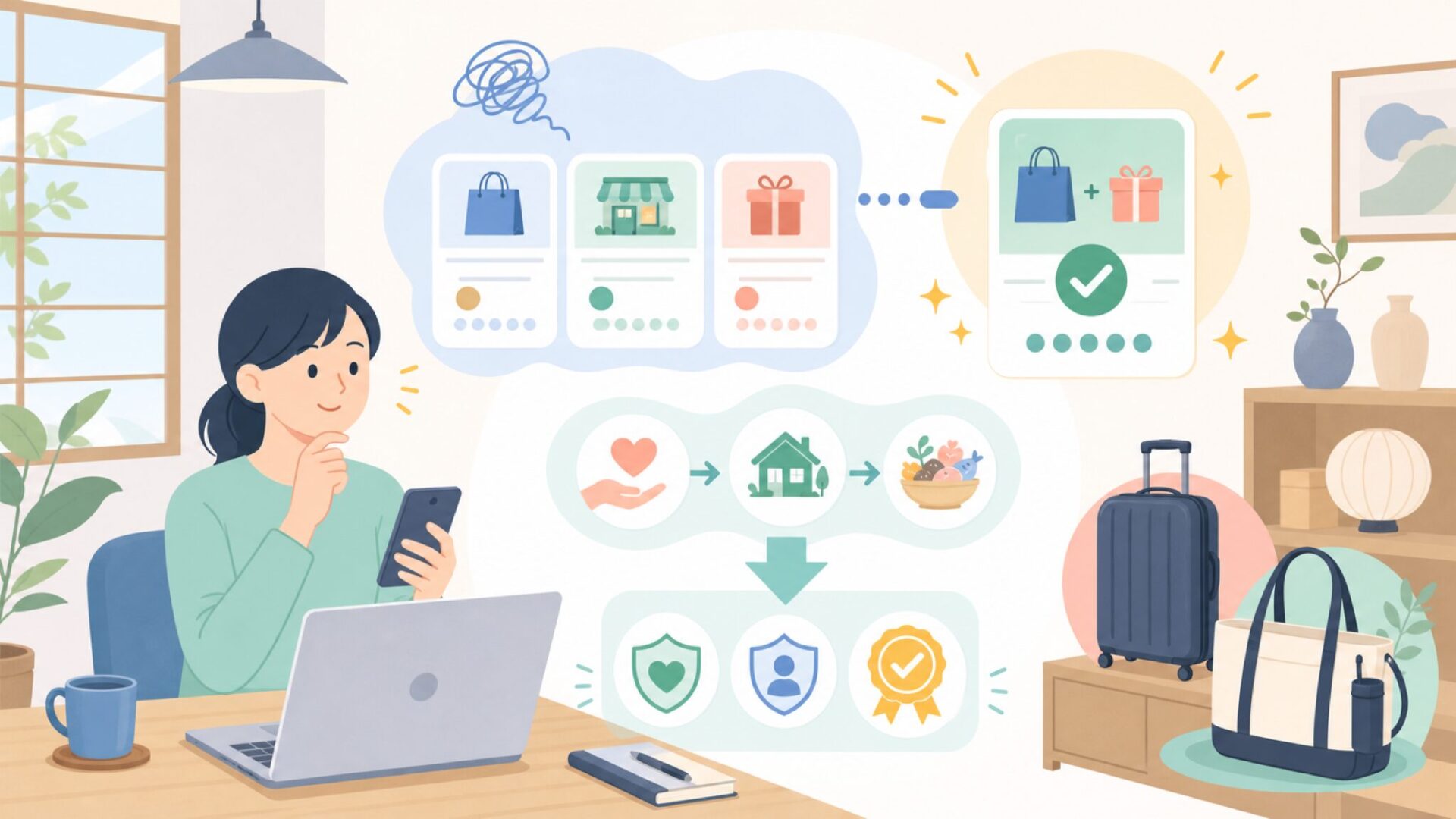 PROEVOをお得に手に入れる購入ルートとふるさと納税活用術を表すイラスト