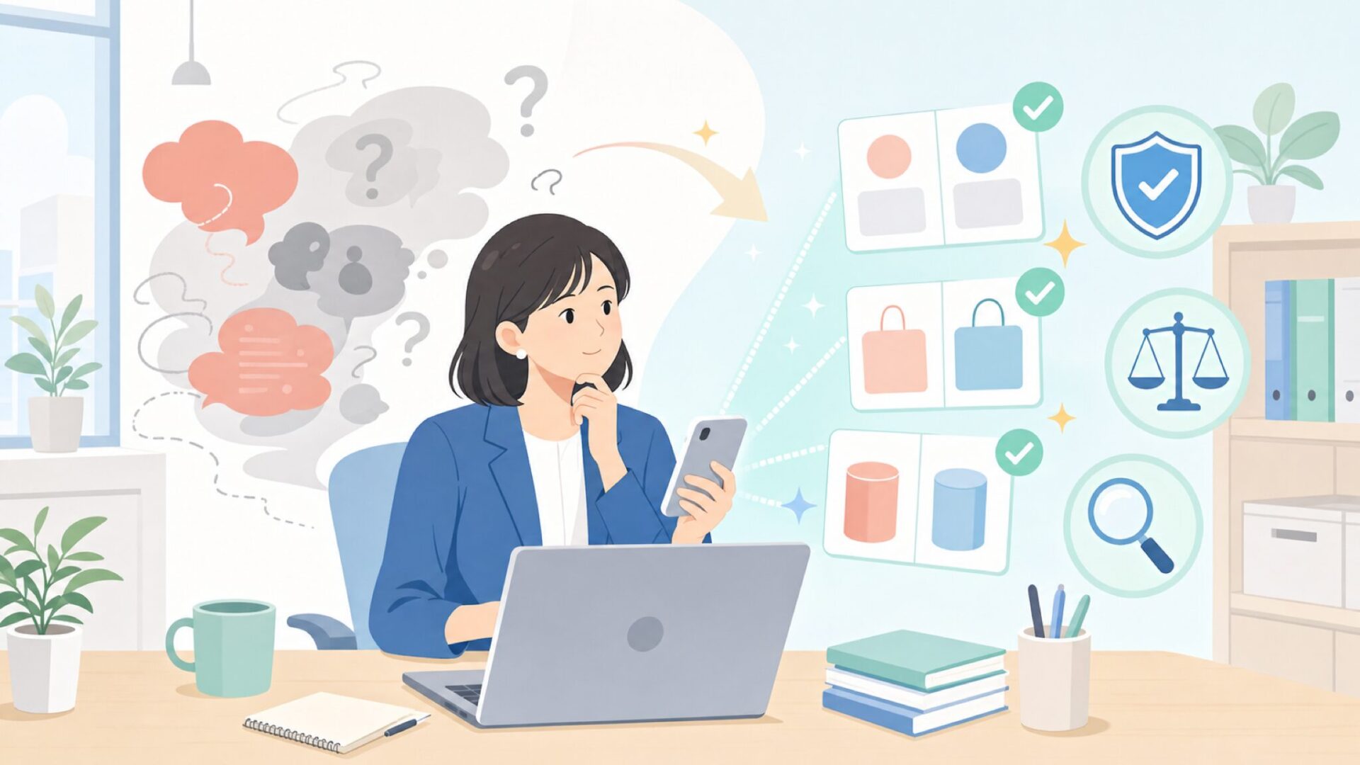 「ダサい」「パクリ」という噂の真相を表すイラスト