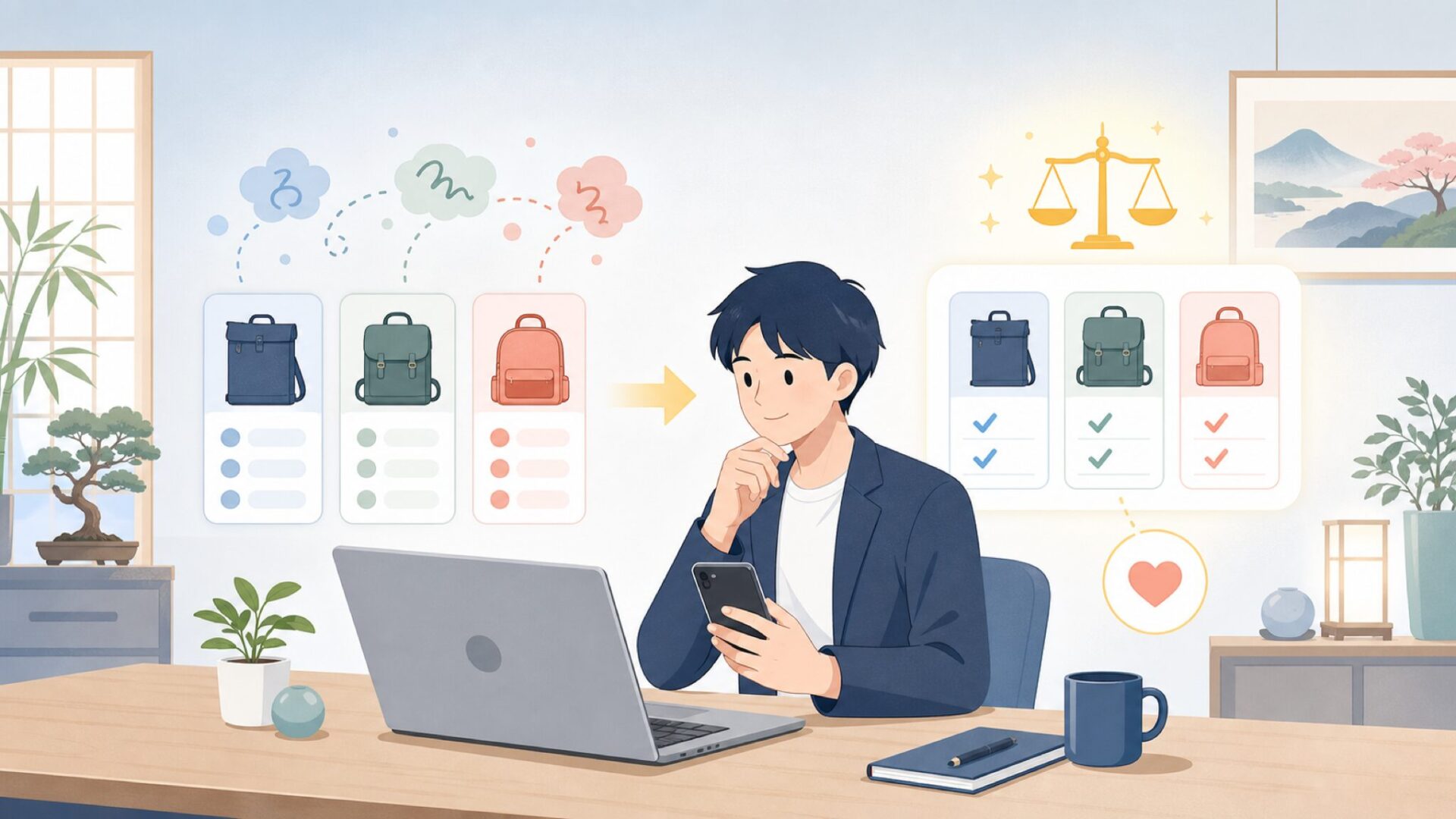 TARIONと競合ブランドの正直比較を表すイラスト
