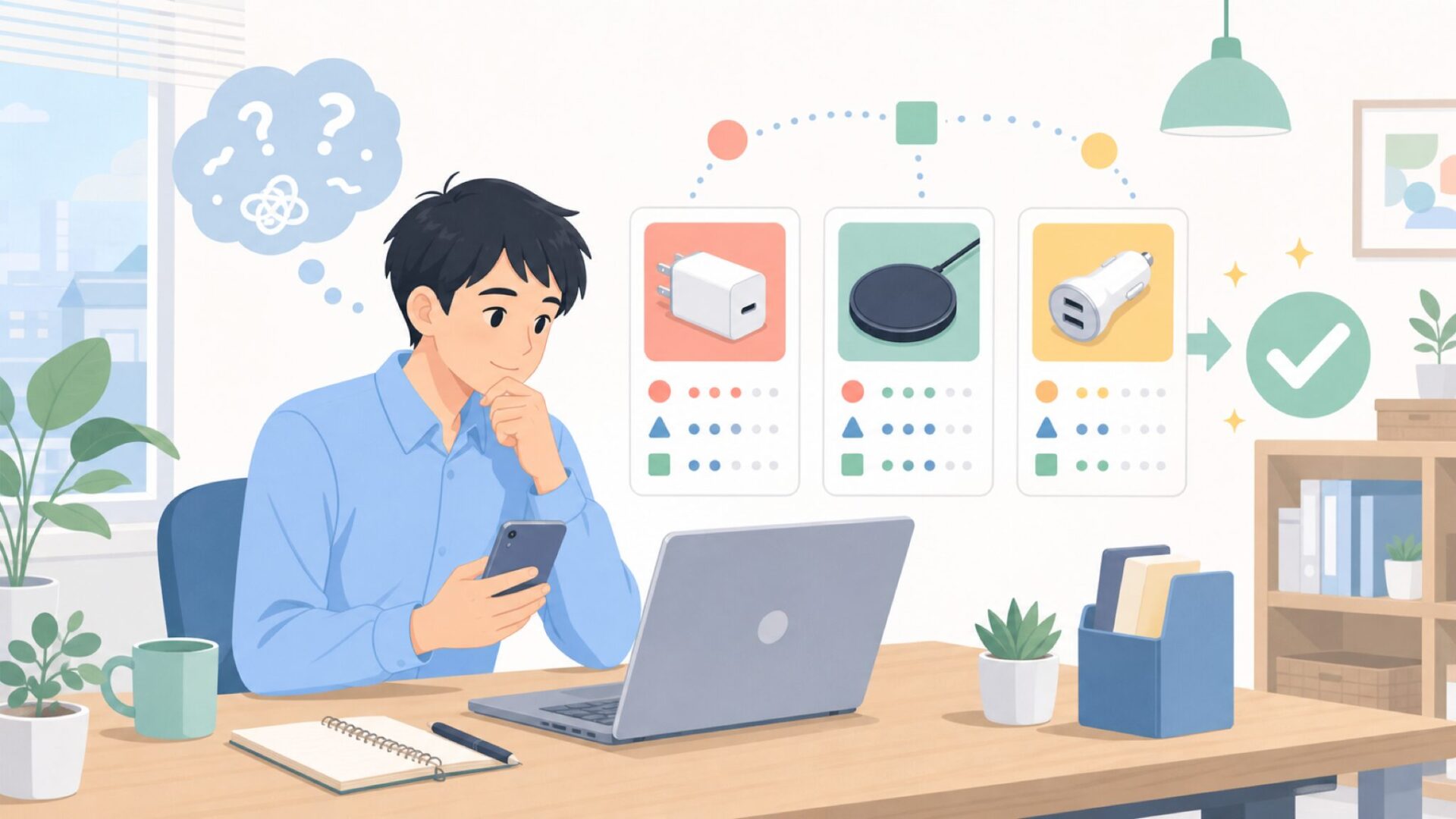 同価格帯の無名ブランドとの比較｜AOHI・Dalugo・TOPKを表すイラスト
