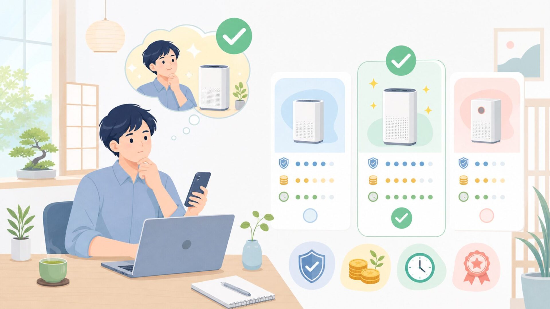 AQUAはどんな人に向いているか — 買う前の最終チェックを表すイラスト