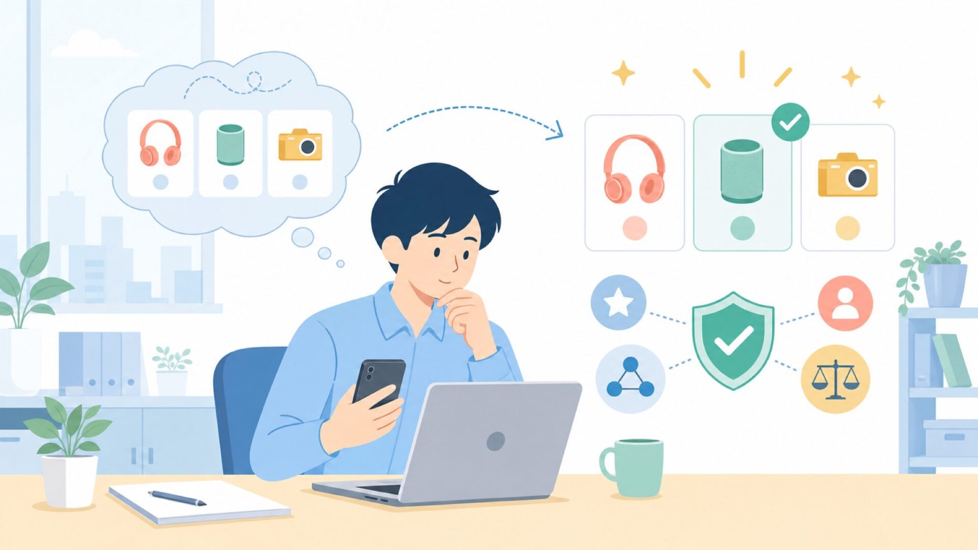 Safuciivを賢く購入するための実践ガイドを表すイラスト