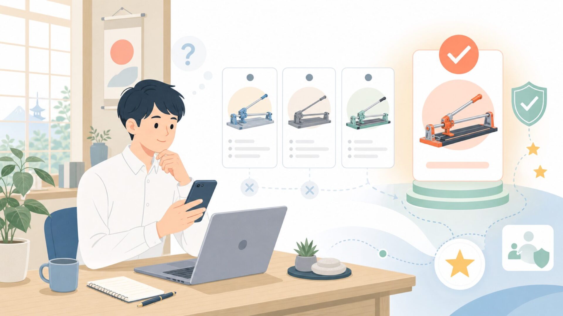 Montolitが他ブランドより選ばれる理由を表すイラスト