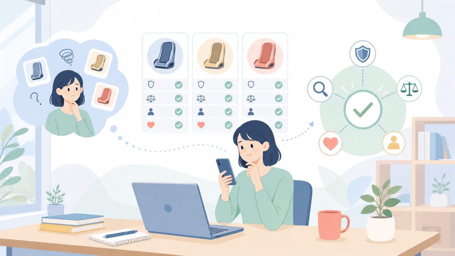 Snailaxが選ばれる理由と向いている人を表すイラスト