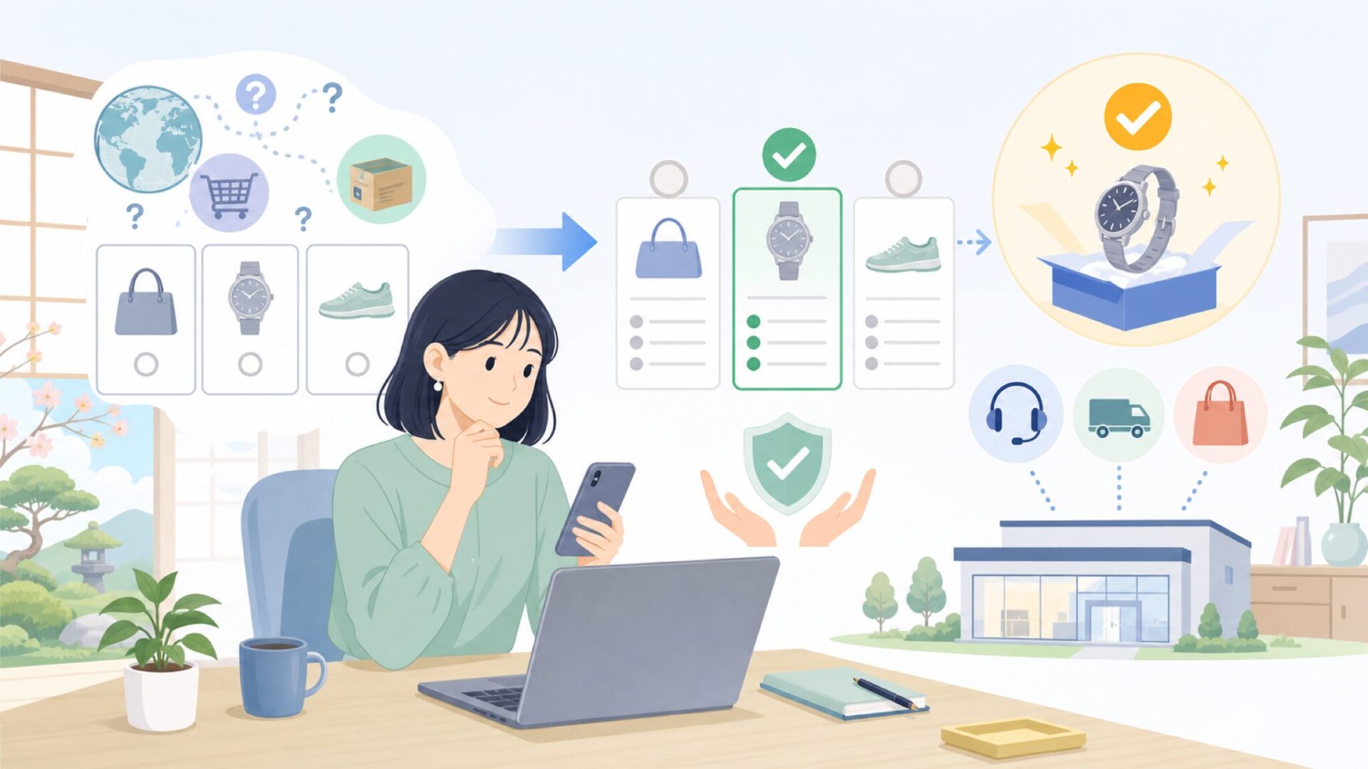 日本でHeimplanetを購入するには——正規代理店と購入窓口を把握するを表すイラスト