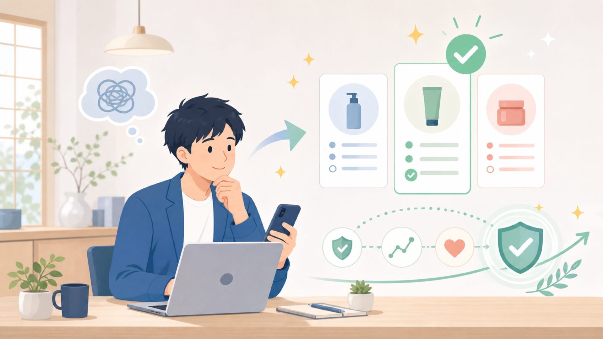 PROEVOが「進化し続けるブランド」と呼ばれる理由とこれからの安心感を表すイラスト