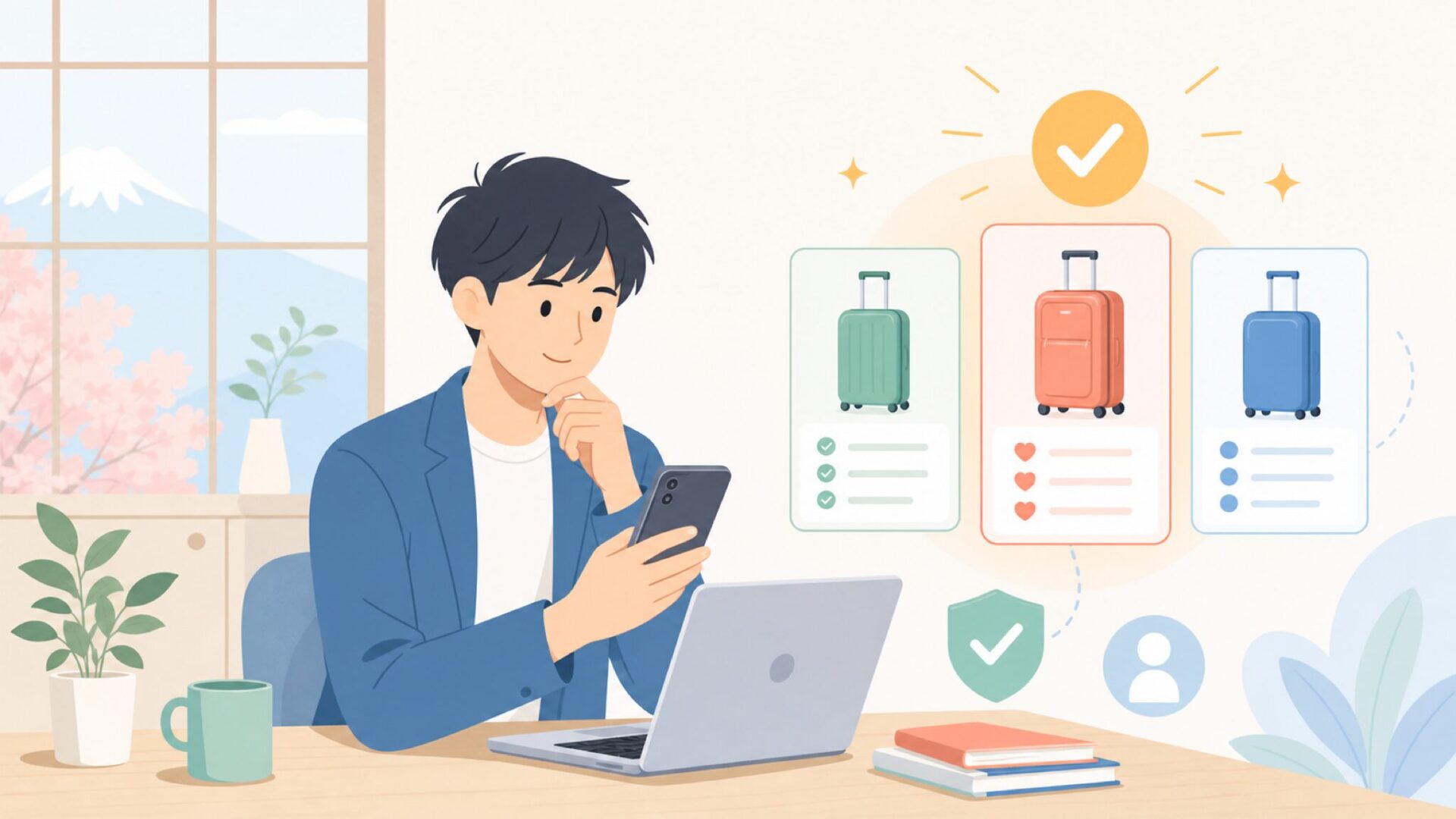 こんな人にTravelproはぴったり合うを表すイラスト