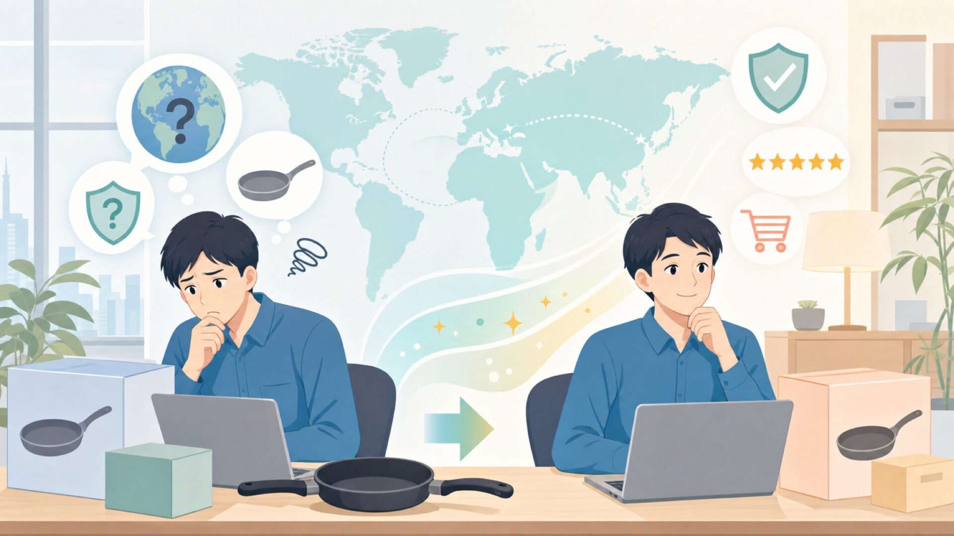 Berndesはどこの国？ドイツ製フライパンの特徴を徹底解説の要点を表すイラスト