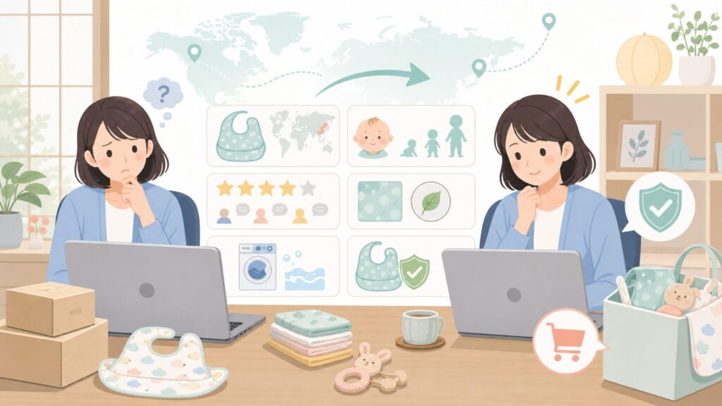 Bumkinsスタイはどこの国？対象年齢・口コミも解説の要点を表すイラスト