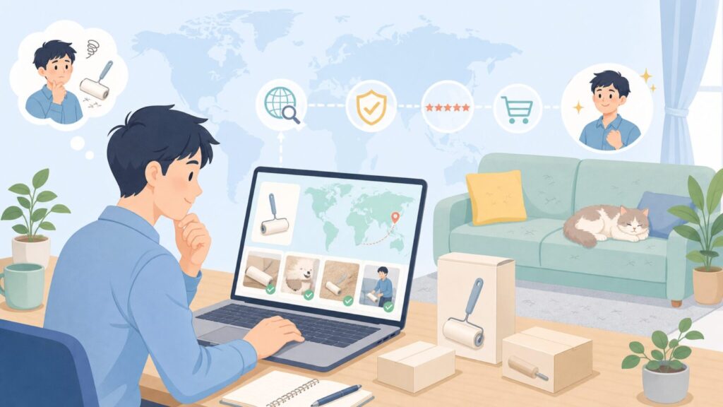 ChomChomRollerはどこの国?毛取り効果と口コミを検証の要点を表すイラスト