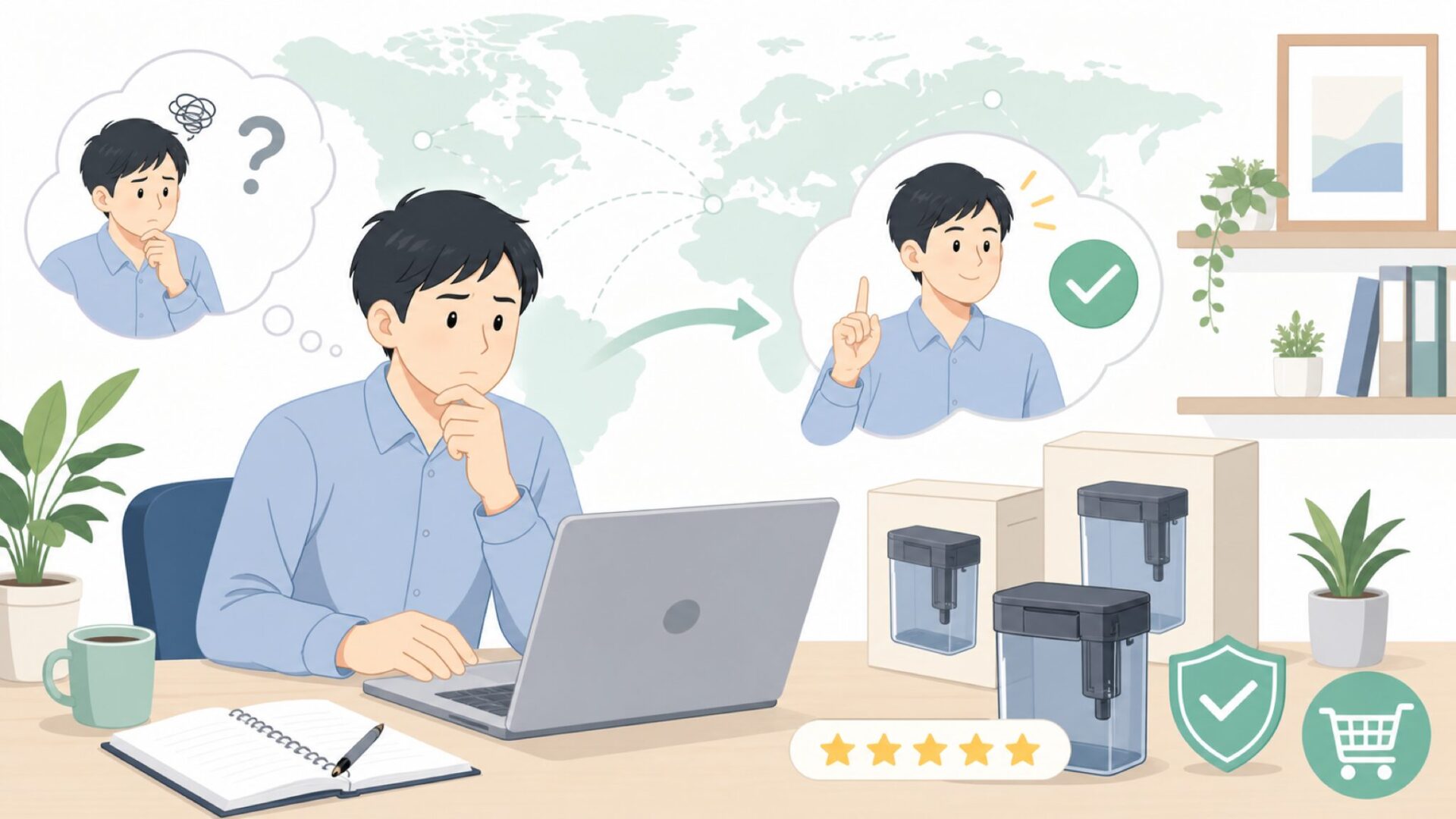 AquaClear水槽フィルターはどこの国?安心して選ぶための基礎知識の要点を表すイラスト
