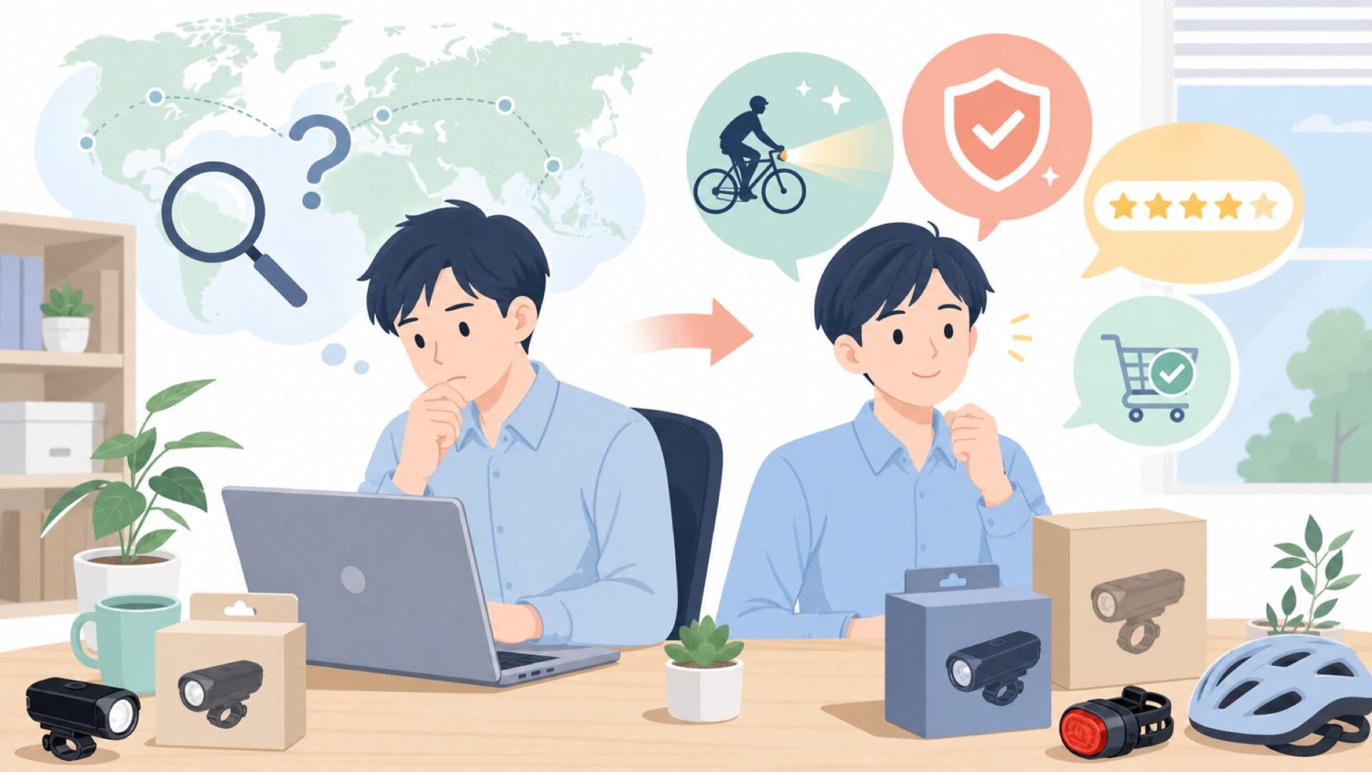 Cygoliteはどこの国のブランド？自転車ライトの安全性を解説の要点を表すイラスト