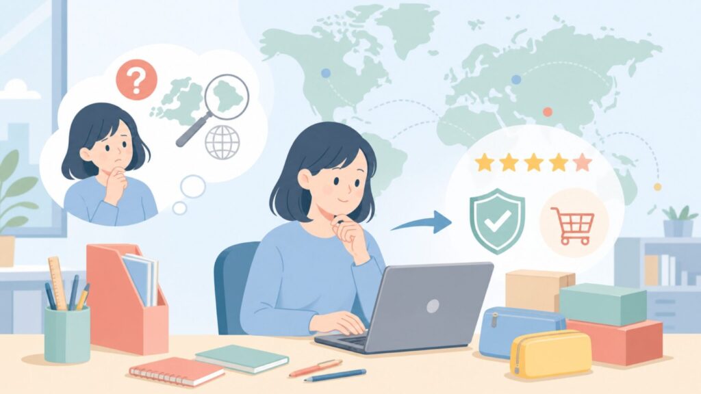 Legami文房具はどこの国？イタリア発ブランドの魅力と購入ガイドの要点を表すイラスト