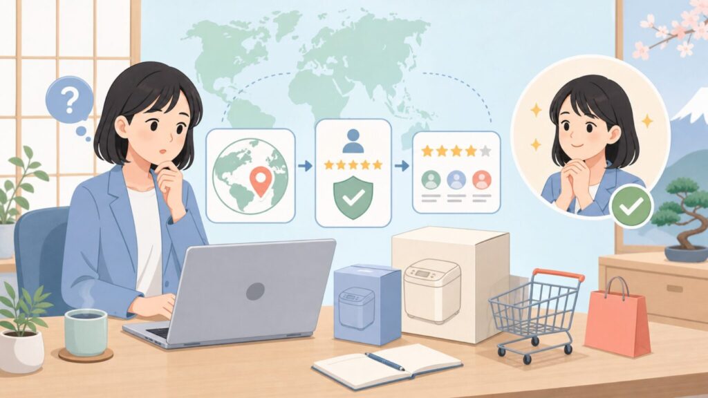 Neretvaホームベーカリーはどこの国？購入前の見極め方の要点を表すイラスト