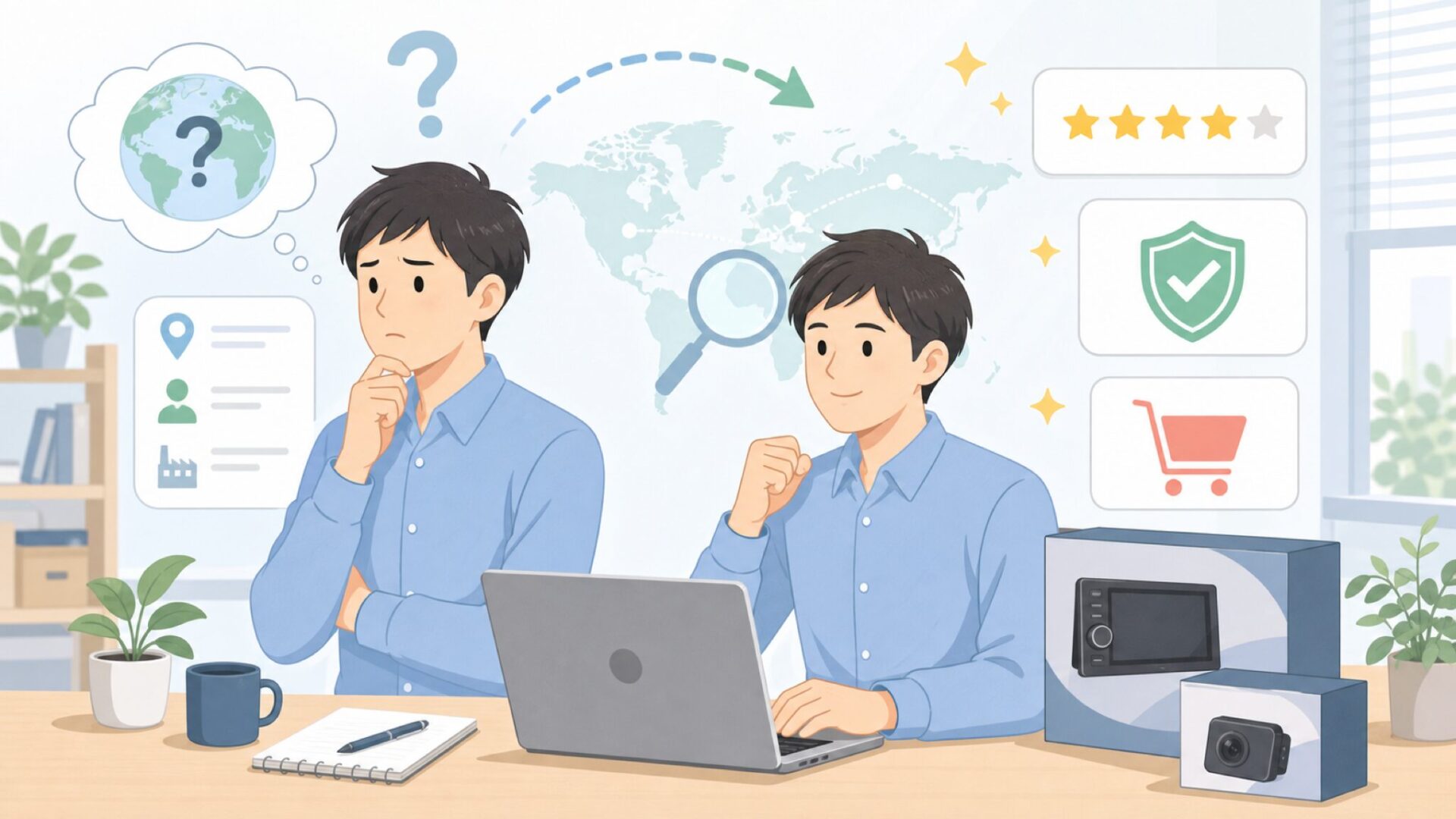 ATOTO Androidカーオーディオはどこの国？評判を徹底解説の要点を表すイラスト