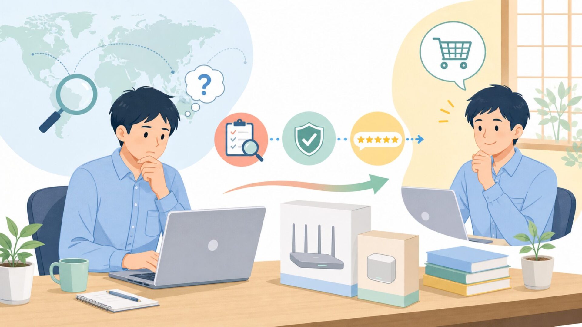 Cudyルーターはどこの国のメーカー？会社概要と安全性を解説の要点を表すイラスト