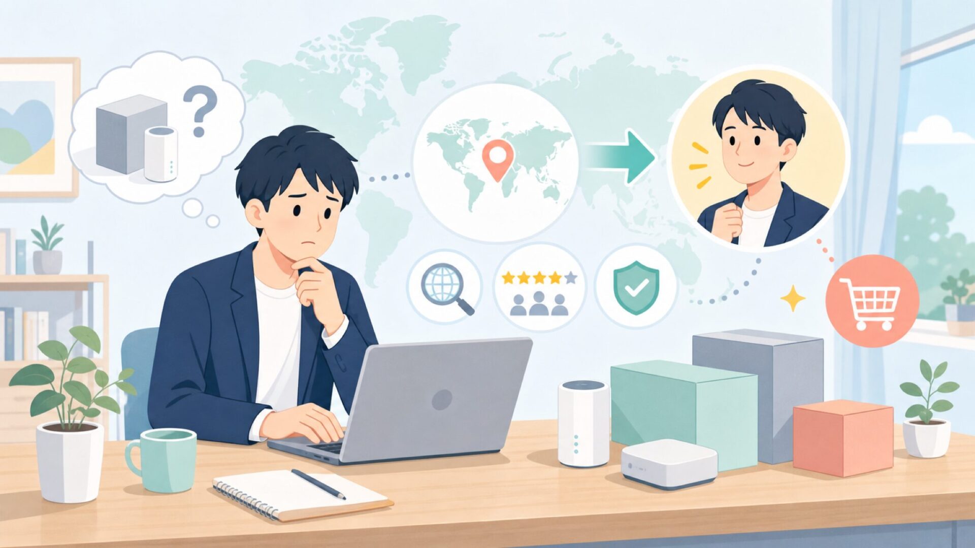 GL.iNetはどこの国?トラベルルーターの信頼性とおすすめ機種を解説の要点を表すイラスト