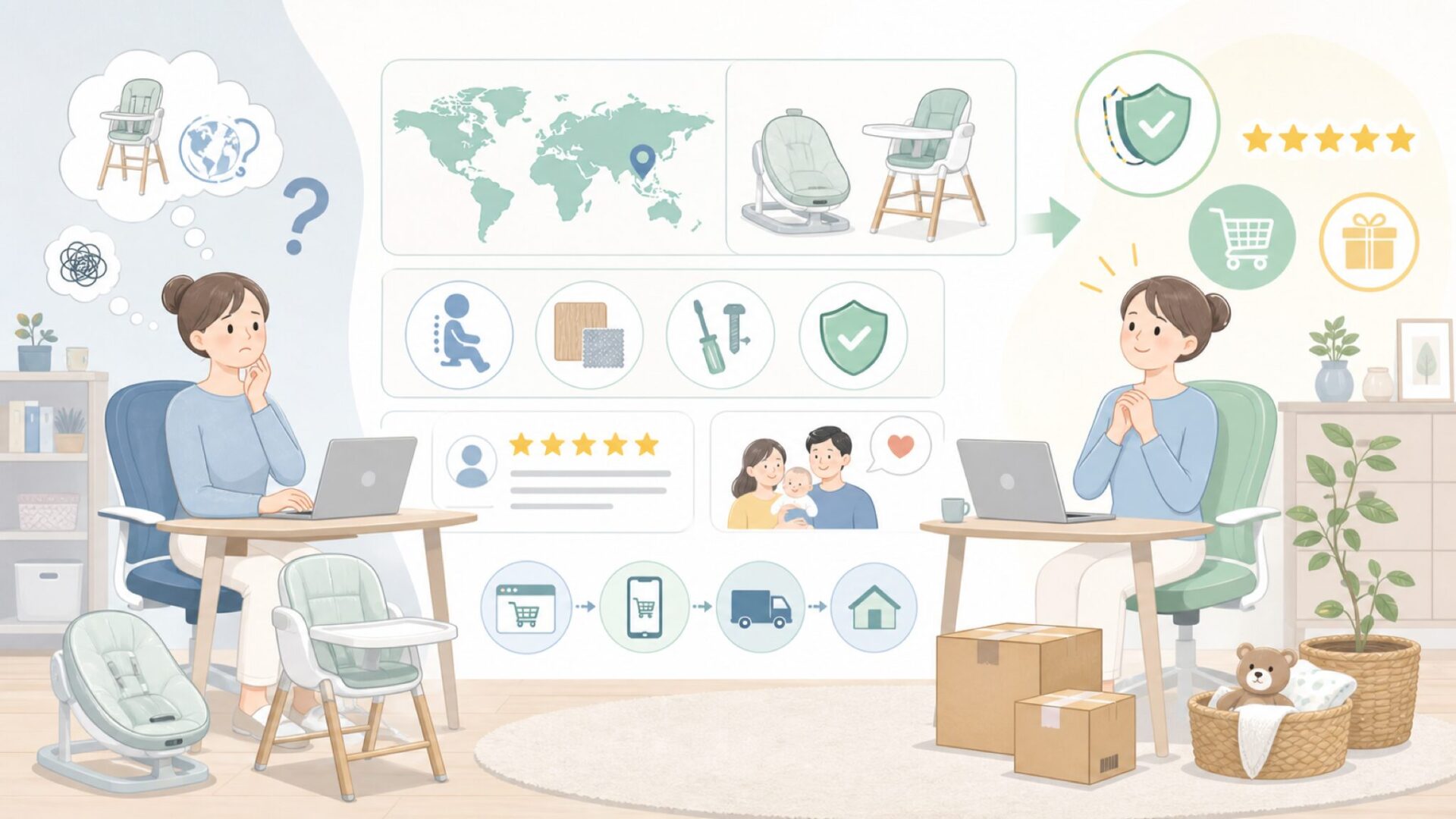 Herobilityはどこの国のブランド?特徴と購入先ガイドの要点を表すイラスト