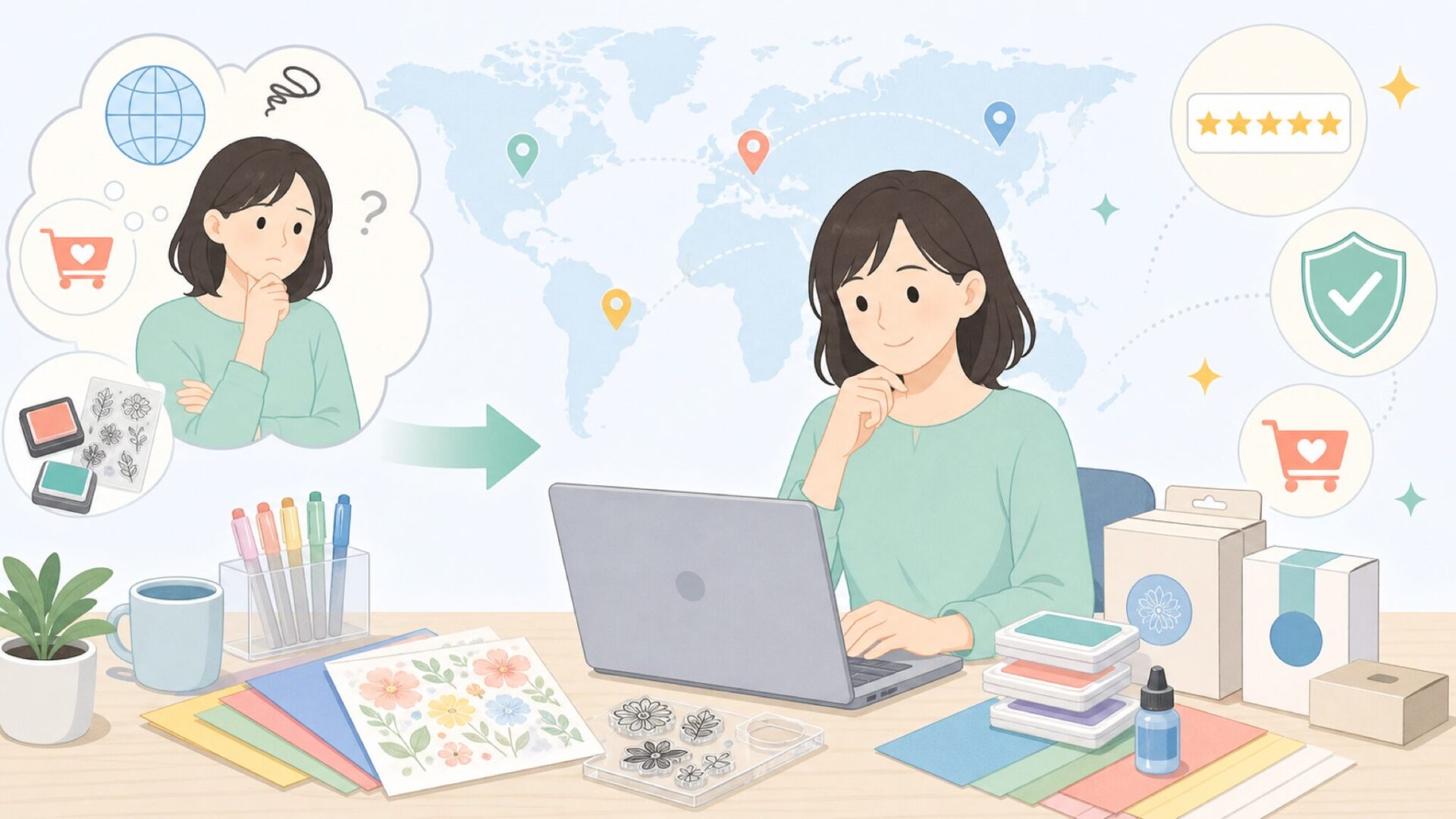 Catherine Poolerはどこの国？特徴と人気商品ガイドの要点を表すイラスト