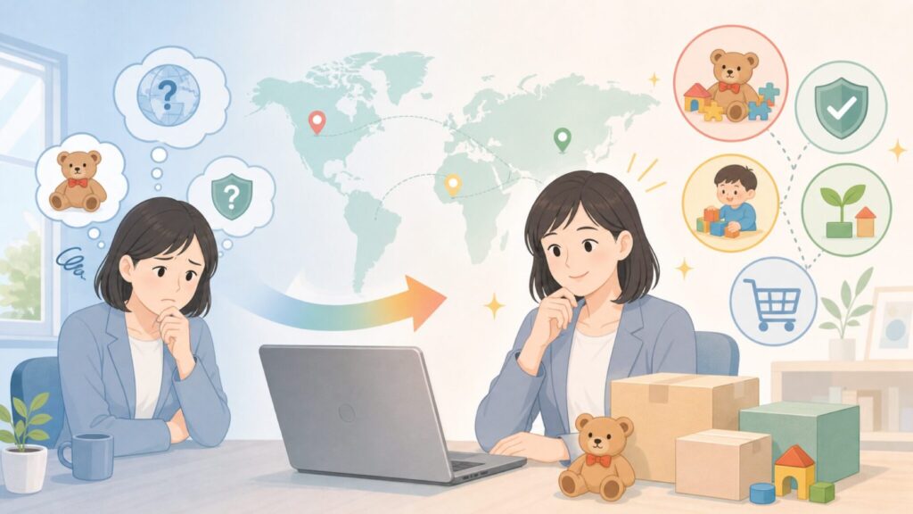 eeBooはどこの国のおもちゃ？特徴・安全性・選び方を徹底解説の要点を表すイラスト
