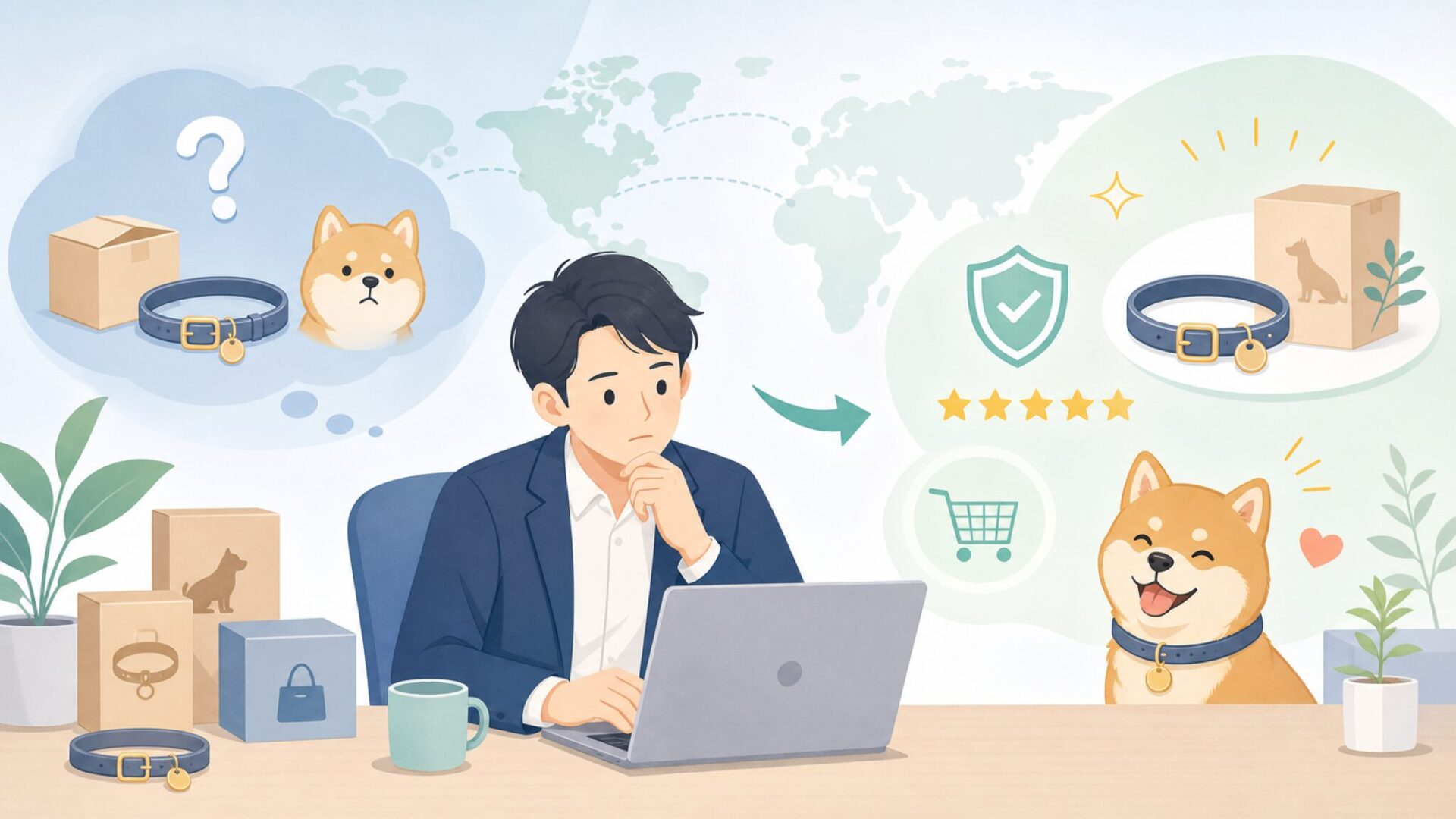 Wild Oneはどこの国?ペット用品の正体と購入先ガイドの要点を表すイラスト