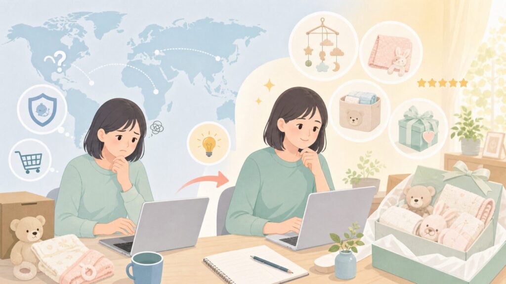 Jolleinはどこの国のブランド?人気アイテムとギフトの選び方の要点を表すイラスト