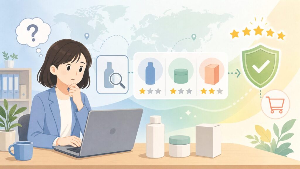 Avenir どこの国かすぐわかる｜南アフリカ・日本・フランスの3ブランドを比較の要点を表すイラスト