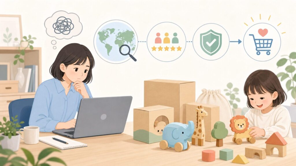 BeginAgainはどこの国のおもちゃ？安全性と特徴を解説の要点を表すイラスト